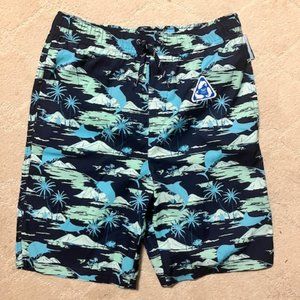 NWT! OCEAN +COAST Tropical Print Swim Trunks - Boy's Size XL (14/16)